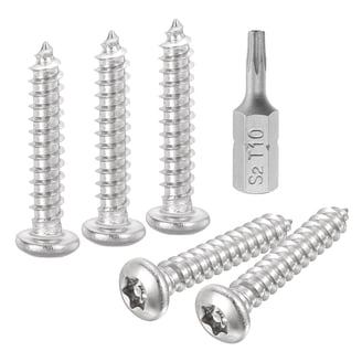 Uxcell M3x6mm Torx Security Screws – 10-Pack, 316 Stainless Steel, Countersunk Tamper-Proof Fasteners With T10 Drive