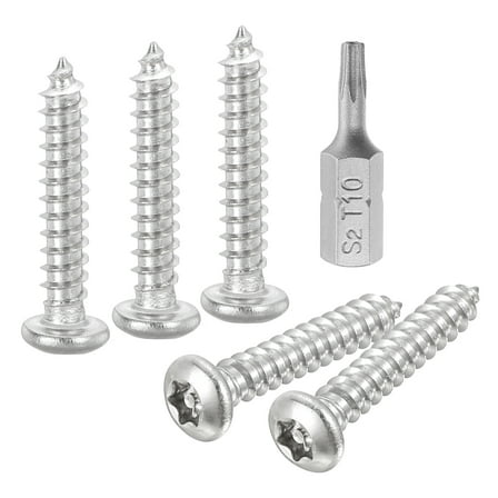 10pack M3 x 16mm Button Head Torx Security Sheet Metal Screws with T10 Bit
