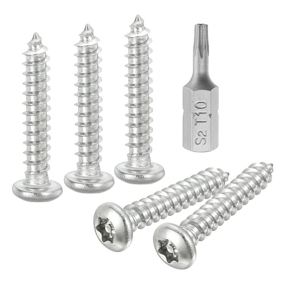 10pack M3 x 16mm Button Head Torx Security Sheet Metal Screws with T10 Bit
