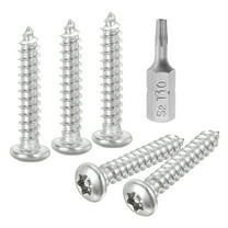 30pack M3 x 16mm Button Head Torx Security Sheet Metal Screws with T10 Bit