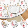thumbnail image 4 of Floral Princess Unicorn Pattern Round Fitted Tablecloth with Elastic Edge,Dining Table Cover Waterproof,Outdoor Round Tablecloth for Camping,Dining,Indoor and Outdoor, 4 of 7