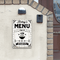 thumbnail image 2 of 2D Flat Vintage Today's Menu Eat or Starve Metal Wall Sign Rustic Kitchen Farmhouse Decor, Distressed Tinplate with Stars Utensils Design, Perfect for Home,Signage Rustic Wall Art.8*12in, 2 of 6
