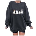 thumbnail image 1 of Chandail en Molleton d'Automne pour Femmes Col Rond Manches Longues Chandail-Over Blouses Coupe Décontractée Thermique en Polaire Chandails en Molleton Athlétiques Extensibles Ultra Doux Texturés Tendance Hiver 2025, 1 of 3