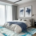 thumbnail image 3 of Wondo Modern Abstract Area Rugs 4x6, Washable Rugs for Living Room Soft Rugs for Bedroom, Blue, 3 of 8