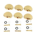 thumbnail image 1 of Guitar Tuning Key Button, Folk Guitar Tuning Peg Handle Stable 6Pcs Robust Fashionable  for Replacement Black,Gold, 1 of 7