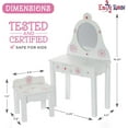 thumbnail image 5 of Emily Rose 18-inch Doll Bedroom Vanity with Chair - Floral Collection Compatible with American Girl Dolls, 5 of 8