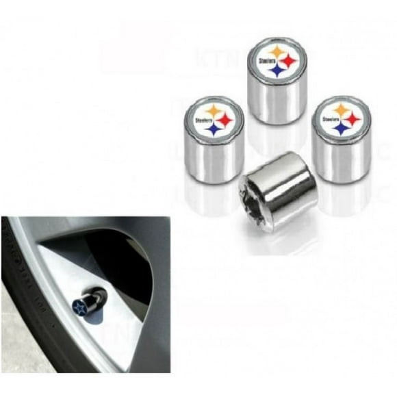 Bouchons de Tige de Soupape en Chrome Pittsburgh Steelers