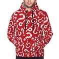 thumbnail image 2 of Bingfone Question Marks1 Men's Drawstring Hoodie Long Sleeve Pocket Sweatshirts-4X-Large, 2 of 6