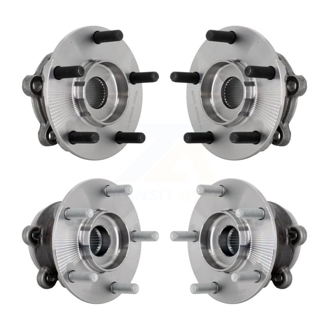Kugel Front Rear Wheel Bearing & Hub Assembly Kit for Car 2016-2023 Mazda CX-9 AWD - Left Right Side (Driver Passenger) K70-102173