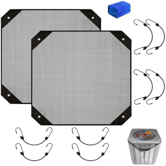 Heavy Duty Central Ac Cover, Solymall Airarmor, Graddi Central Air Conditioner Cover, Olygee/Fanyil Waterproof Mesh Air Conditioner Covers For Outside, Universal Ac Leaf Guard For Outdoor Units (A-2)