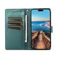 thumbnail image 4 of Nalacover Case for Google Pixel 6A - Card Holder PU Leather Wallet Cover with Magnetic Clasp Stand Hand Strap, Soft TPU Inner Shockproof Anti-Scratches Case for Google Pixel 6A, Darkgreen, 4 of 10
