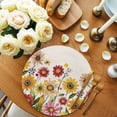 thumbnail image 2 of Round Placemats Pink Purple Floral 15 inch Set of 6 Table Mats for Dining Table Red Yellow Flowers Heat Resistant Non-Slip Kitchen & Home Decorative Place Mat Set, 2 of 8