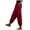 Red, variant on Hurxie Womens Cargo Joggers Parachute Y2K Pants Lightweight Hiking Travel Scrub Pants Elastic Waist with Drawstring Quick Dry Wine,S