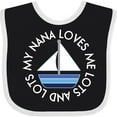 thumbnail image 3 of Inktastic My Nana Loves Me Sailboat Boys Boys Baby Bib, 3 of 4