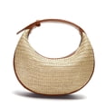 thumbnail image 1 of Bandolera de paja Herald para mujer tejida en la playa, color marrón hobo, 1 of 9