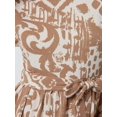 thumbnail image 2 of Printed Crew Neck Maxi Dress with Belt, 2 of 7