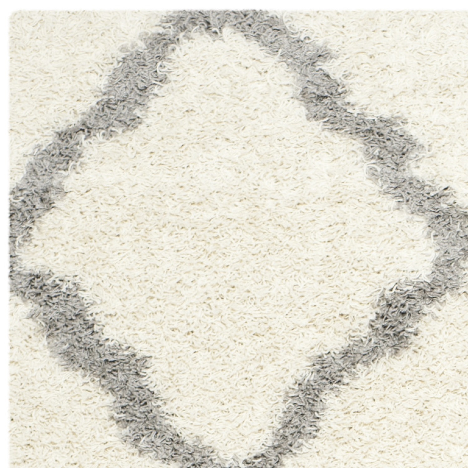 SAFAVIEH Daley Geometric Plush Shag Area Rug, Ivory/Grey, 10' x 14' - image 4 of 8