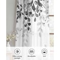 thumbnail image 6 of Grey Sheer Curtains 84 Inch Length 2 Panels Set for Living Room/Bedroom, Eucalyptus Leaves Kitchen Curtains with Grommet Semi-Sheer Curtains Drapes Voile Window Treatments 52"x84"x2, 6 of 7