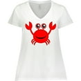 thumbnail image 3 of Inktastic Cute Red Crab Women's Plus Size V-Neck T-Shirt, 3 of 5