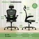 thumbnail image 2 of Silla de oficina Synorla con respaldo alto ergonómica de 150 kg de capacidad, color negro, 2 of 7