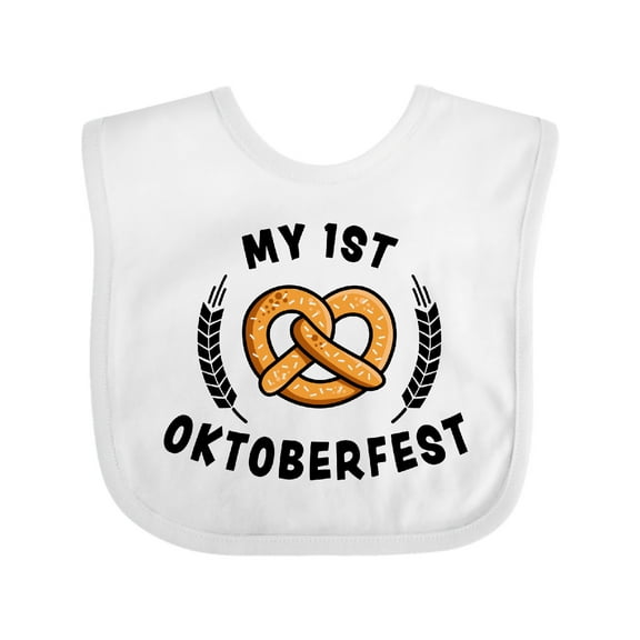 Inktastic My 1st Oktoberfest with Pretzel and Laurels Boys or Girls Baby Bib