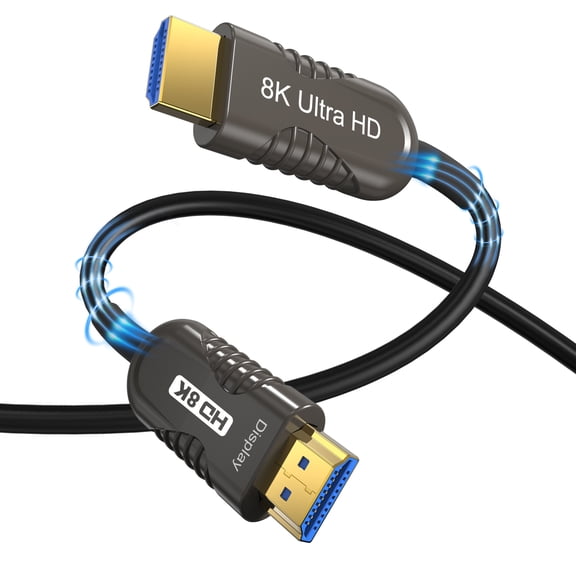 8K Fiber Optic HDMI Cable 16.4FT/5M,AUBEAMTO Ultra HD High Speed HDMI 2.1 Cable, 8K@60Hz 4K@120Hz 144Hz, 48Gbps CL3 HDCP 2.2&2.3 eARC HDR Dolby for PS5/Xbox Series X/Samsung/Sony TV