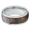 thumbnail image 2 of 8mm,Deer Antler Tungsten Ring,Tungsten Wedding Band,Deer Antler Tungsten Band (8.5), 2 of 3