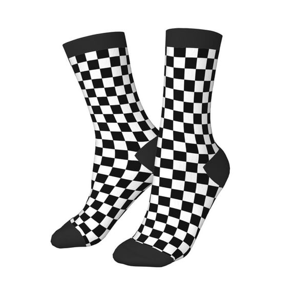 Kids Girls Boys Socks - Chessboard Checkerboard black white Comfort Breathable Crew Socks for Boys Girls Kids, Soft Athletic Running Socks for Boys Socks 6-10 Years Old