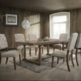 thumbnail image 5 of Newboti Furniture Beige and Weathered Oak Tufted Back Side Chairs (Set of 2) 21937, 5 of 6