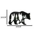 thumbnail image 2 of Rustic Black Bear With Pine Trees Forest Silhouette Cutout Wooden Wall Decor, 2 of 9