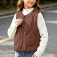 thumbnail image 6 of Besolor Girls Clothes Vests Fall Winter Casual Thermal Warm Sleeveless Button Jackets Waistcoat with Pockets(2-3 Years,Coffee), 6 of 6