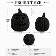 thumbnail image 3 of Aximioll Halloween Black Rattan Pumpkin Lantern 11.8In, Farmhouse Woven Jack-O-Lantern Basket Decor, Cutout Face Candle Holder for Porch Entryway Fireplace Mantel Table Living Room, Black, 3 of 7
