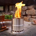 thumbnail image 1 of Camping Stove,8 Inch Stainless Steel Portable Wood Burning Foldable Backpacking Stove Camping Stove for Outdoor Backpacking Hiking Traveling Picnic BB, 1 of 5