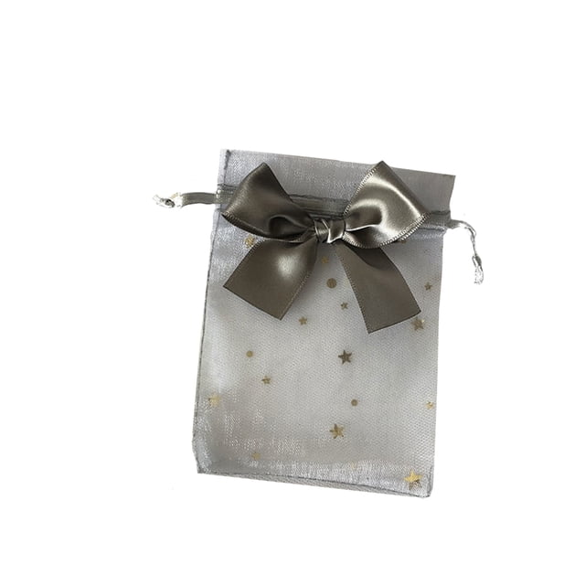 Inteprter Bolsa de tul de 30 Uds., bolsa con cordón, bolsas de ñame, bolsas de joyería para jabón, cuerda con lazo, red de bolsillo para dulces, Kits de decoración para fiestas gris 17*23cm Inteprter HA070639-36