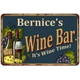 thumbnail image 1 of Bernice's Wine Bar Sign Green Rustic Decor 8 x 12 Matte Finish Metal 108120055175, 1 of 1