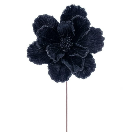20" Black Velvet Magnolia 10" Flowr 3/Bg