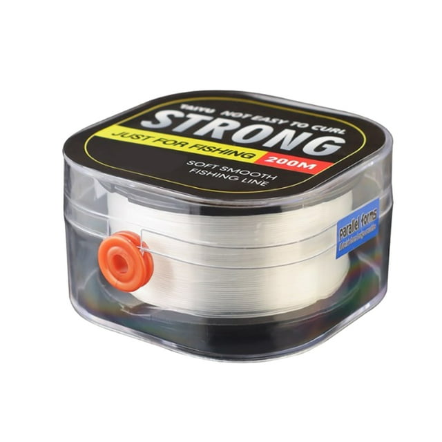 Ligne de Pêche de 200M Ligne de Pêche en Fluorocarbone de Qualité Supérieure Résistant aux Chocs Résistant à l'Usure Accessoires de Ligne de Pêche en Nylon Flexible Extra-long