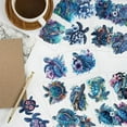 thumbnail image 3 of 10 hojas de pegatinas de transferencia UV DTF de animales del océano para tazas, tortugas marinas en tonos azules, calcomanías de transferencia para frotar, 3 of 9