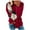 Wine, variant on IROINNID Women's Long Sleeve Sweatshirt Round Neck Mid-Length Color Block Loose Tops Pullover Sweatshirt, Khaki