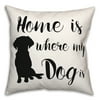 Creative Products Home is Where My Dog is 18 x 18 Spun Poly Pillow