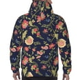 thumbnail image 7 of Pofeuu Flower Print Mens Casual Hooded Collar Drawstring Hoodies Pullover Sweatshirts Casual Long Sleeve Shirts-3X-Large, 7 of 7