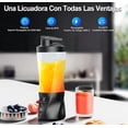 thumbnail image 4 of Licuadora Portátil Para Hielo Jugueras Profesional Blender Inalámbrica Exprimidor Recargable Usb-c Tritán Material Cuerpo De Copa Extraíble 700ml 360w 22000r/min 6cuchillas, 4 of 4