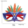 thumbnail image 4 of Marco de anteojos de pluma DIY Yuarrent gafas decorativas de carnaval Rojo verde, 4 of 6