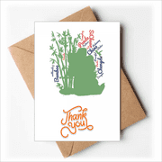 China Chengdu Panda Wordcloud Thank You Cards Envelopes Blank Note