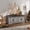 Gray, variant on Storage Bench with 2 inch Thick Padded Cushion, 4 Doors, Adjustable Shelf, Shoe Storage, Gray