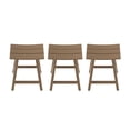 thumbnail image 5 of Costaelm 24" Poly Outdoor Patio Counter Stool (Set of 3), Weathered Wood, 5 of 6