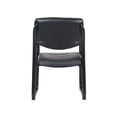 thumbnail image 2 of Nicer Furniture Scratch Resistant with Arms And Sled Base Side Black Leather Guest Chair, 2 of 3