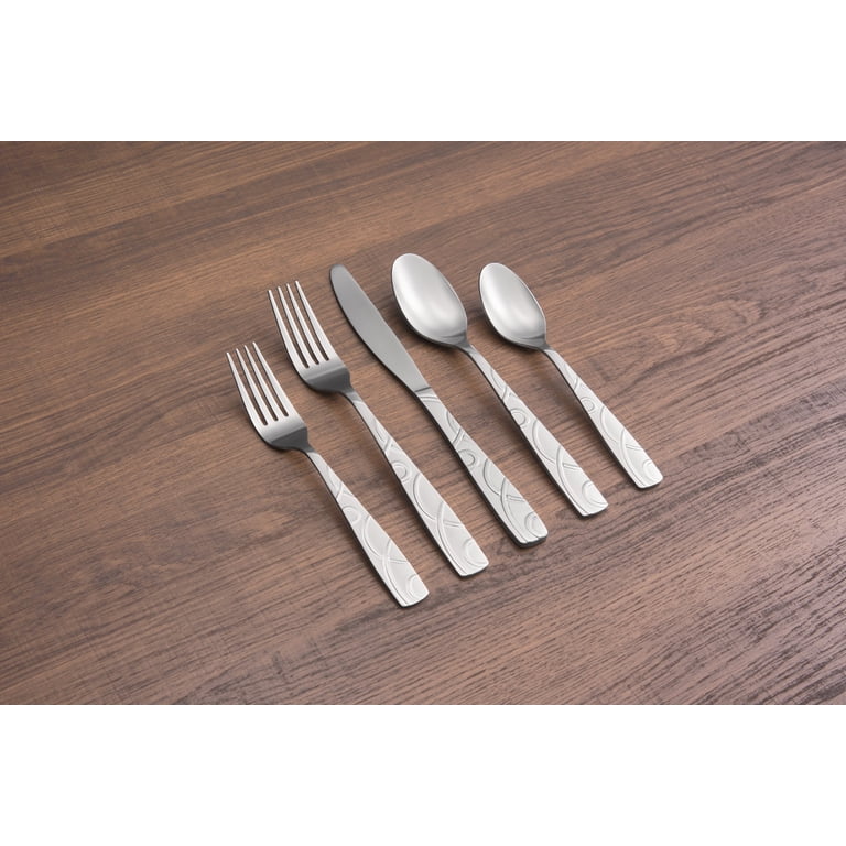 Cambridge Roam Sand 45-Piece Stainless Steel Flatware Set