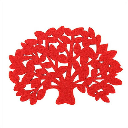 

Riguas Creative Tree Shape Kitchen Tool Coaster Anti-Skid Insulation Cup Mat Placemat
