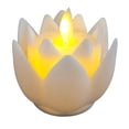 thumbnail image 1 of LED Lotus Buddhist Lamp LED Tea Lights Candle Flickering for Window Mantle white, 1 of 8